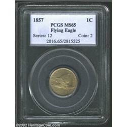 1857 1C MS65 PCGS. Far better struck than the typically offered survivor of this popular Small Cent.