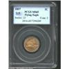 Image 1 : 1857 1C MS65 PCGS. Doubled Die Obverse. Snow-4. The doubling is most readily evident on the eagle's.