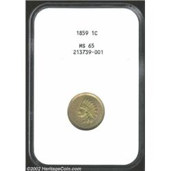 1859 1C MS65 NGC. Gem quality type collectors would be wise to take full advantage of the opportunit