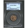 Image 1 : 1860 1C MS64 PCGS. Bright with even light tan surfaces punctuated by the occasional light streak. We