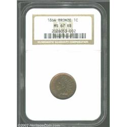 1864 1C Bronze MS67 Red and Brown NGC. Snow-3. Rick Snow (1992) states that a roll of Gem 1864 bronz