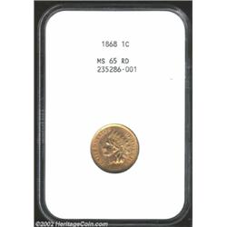 1868 1C MS65 Red NGC. Snow's comments for the business strike 1868 in the 1992 book Flying Eagle and