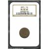 Image 1 : 1871 1C MS66 Brown NGC. Chocolate brown surfaces are accented with hints of green on the obverse whi