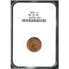 Image 1 : 1873 1C Open 3 MS65 Red NGC. Sharply defined throughout with a few speckles of carbon on the obverse