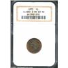 Image 1 : 1873 1C Closed 3 MS63 Red and Brown NGC. Rich streaks of honey-gold and lilac patina cover this unab