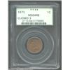 Image 1 : 1873 1C Closed 3 MS64 Red and Brown PCGS. Deep gold, green-gray, and violet patina. A sharply struck