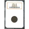 Image 1 : 1875 1C MS65 Brown NGC. The obverse has deep olive-brown patina, while the reverse has abundant gold