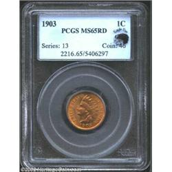 1903 1C MS65 Red PCGS. Eagle Eye Photo Seal. The borders have bright honey-gold color, while the cen