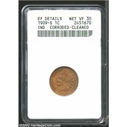 1909-S 1C--Corroded, Cleaned--ANACS. XF Details, Net VF30. Unnaturally light for the grade, and with