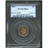 Image 1 : 1861 1C PR64 PCGS. The otherwise honey-gold surfaces reveal flickers of pale lilac iridescence at ce