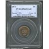 Image 1 : 1875 1C PR65 Cameo PCGS. A well struck Gem that has fiery orange-gold color. A tiny planchet flaw (a