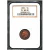 Image 1 : 1880 1C PR66 Red and Brown NGC. Deeply reflective surfaces are accented with magenta color that goes