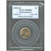 Image 1 : 1909-S 1C S Over Horizontal S MS65 Red PCGS. Full and deep red color sits upon satiny surfaces that.