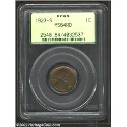 1923-S 1C MS64 Red PCGS. For the issue, this near-Gem has a decent strike and is well preserved. The