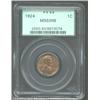 Image 1 : 1924 1C MS63 Red and Brown PCGS. A moderate sized die break between Lincoln's bust and the rim adds.