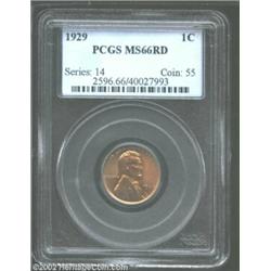 1929 1C MS66 Red PCGS. This sharp looking Gem is both fully lustrous and free of bothersome abrasion