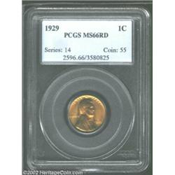 1929 1C MS66 Red PCGS. Flashy, with both sides displaying generous amounts of luster over rich orang