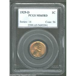 1929-D 1C MS65 Red PCGS. Thick, frosty luster shimmers on each side. The strike is adequate and ther