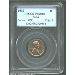 1936 1C Type One PR65 Red PCGS. Fantastically struck. The satiny surfaces are covered in a luscious,