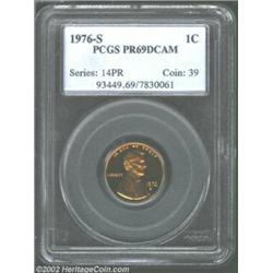1976-S 1C PR69 Deep Cameo PCGS. Fully red and virtually unimprovable. PCGS has never graded a finer.