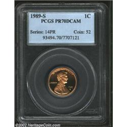 1989-S 1C PR70 Deep Cameo PCGS. The pink-red surfaces are aglow with fulsome mint luster. As befits.
