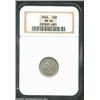 Image 1 : 1865 3CN MS64 NGC. Thick, rich satiny surfaces display only a few minor marks. While the luster is a