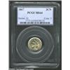 Image 1 : 1867 3CN MS64 PCGS. Adequately struck with just a little bit of die clashing on the obverse and some