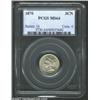 Image 1 : 1870 3CN MS64 PCGS. RPD-002. The date is lightly repunched below the tops of the digits. Lightly ton