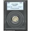Image 1 : 1873 3CN Closed 3 MS65 PCGS. The lightest golden iridescence is seen on both sides of this sharply s