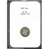 Image 1 : 1881 3CN PR64 NGC. Both sides display nice cameo contrast and the devices are shaded in fragile pink