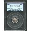 Image 1 : 1883 3CN PR67 Cameo PCGS. Lovely pastel gold and lilac patina confirms the originality of this magni