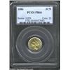 Image 1 : 1886 3CN PR66 PCGS. Rich yellow-green patina adds to the charm of this needle-sharp and gorgeously p