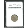 Image 1 : 1880 5C AU58 ANACS. A lightly circulated example, with much of the original luster obscured by olive