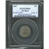 Image 1 : 1867 5C No Rays PR65 PCGS. The 1867 is an important type coin as it is the first year of the No Rays