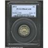 Image 1 : 1874 5C PR64 Cameo PCGS. A lightly toned near-Gem that has pleasing white on black contrast. Well st