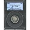 Image 1 : 1883 5C No Cents PR65 Cameo PCGS. A razor-sharp Gem with pleasing cameo contrast despite a blush of.