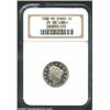 Image 1 : 1883 5C No Cents PR65 Cameo NGC. A hint of gold and violet color appears when the reflective fields.