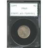 Image 1 : 1895 5C PR65 PCGS. A significant amount of gray-rose and blue toning covers each side of this modera
