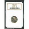 Image 1 : 1898 5C PR66 NGC. Electric green toning covers both exquisitely preserved sides, with their watery m
