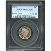 Image 1 : 1909 5C PR66 Cameo PCGS. Delicate golden iridescence blankets surfaces that are deeply mirrored in t