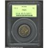 Image 1 : 1912 5C PR65 PCGS. Nicely mirrored with better than expected contrast beneath a dusting of apricot p