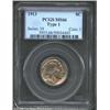 Image 1 : 1913 5C Type One MS66 PCGS. Delicate golden and ice-blue toning blankets each side. Terrific strike.