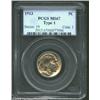 Image 1 : 1913 5C Type One MS67 PCGS. The luster on this Superb golden-hued Gem is second to none. Important n