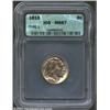 Image 1 : 1913 5C Type One MS67 ICG. Splashes of rose-gray, orange, and sky-blue toning lend character to this