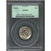 Image 1 : 1924 5C MS65 PCGS. Sharply struck and satiny with pale rose and lilac toning over each side. A beaut