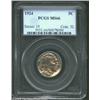 Image 1 : 1924 5C MS66 PCGS. Razor sharp in detail with soft golden-orange highlights primarily on the reverse