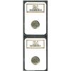 Image 1 : 1926 5C MS65 NGC, pearl-gray patina dominates, a good strike, a few flyspecks; and a 1927 MS65 NGC,.