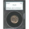 Image 1 : 1927 5C MS65 PCGS. Boldly defined and fully lustrous with a touch of green-gold patina. Important no