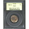 Image 1 : 1928-D 5C MS65 PCGS. Lustrous with light and attractive golden and lilac toning over each side.From.