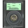 Image 1 : 1936 5C Type One--Satin Finish PR67 PCGS. The vast majority (two-thirds, to be exact) of the proof 1